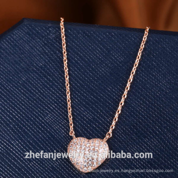 producto de china accesorios de joyería de oro rosa forma de corazón colgante